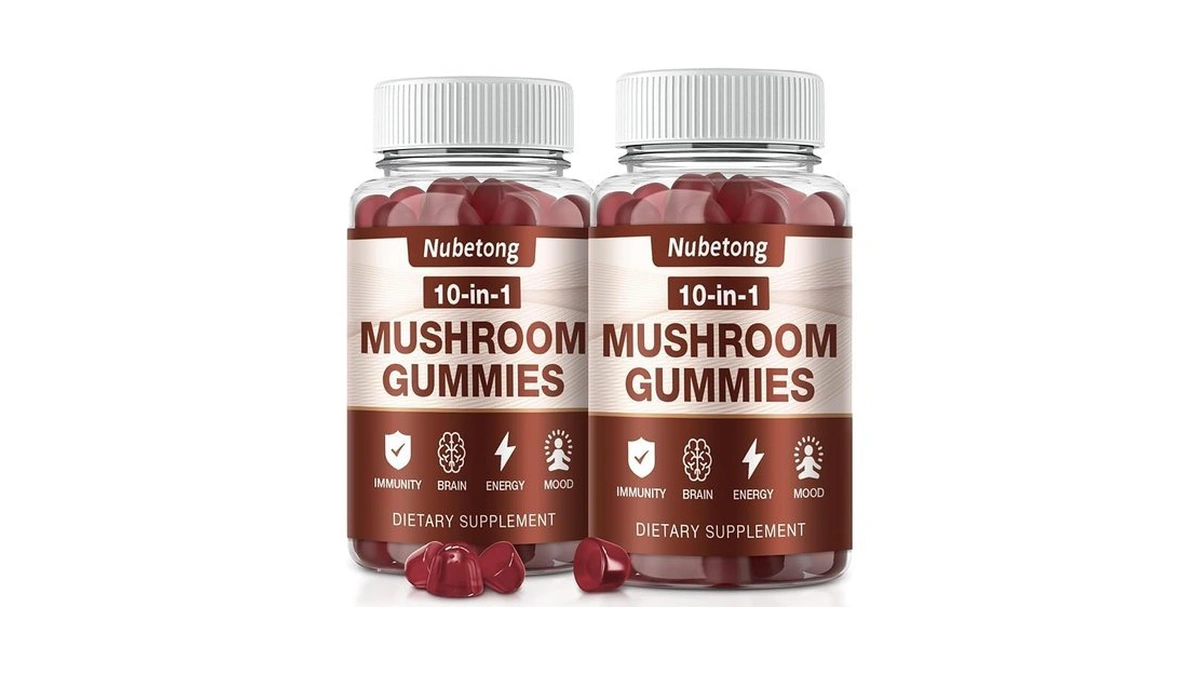 Nubetong Mushroom Gummies For Adults - 10x Mushroom Supplement Gummies