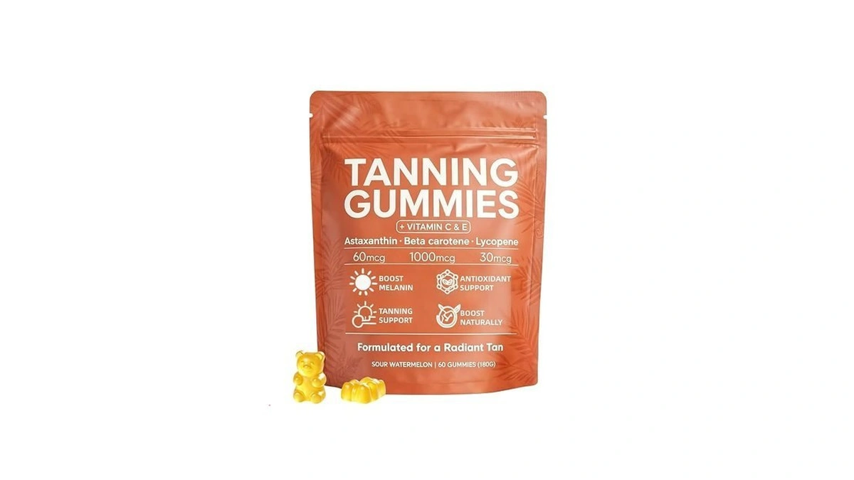 Skin Tanning Gummies, Best Tanning Gummies Natural Looking Glow, Bronzing,