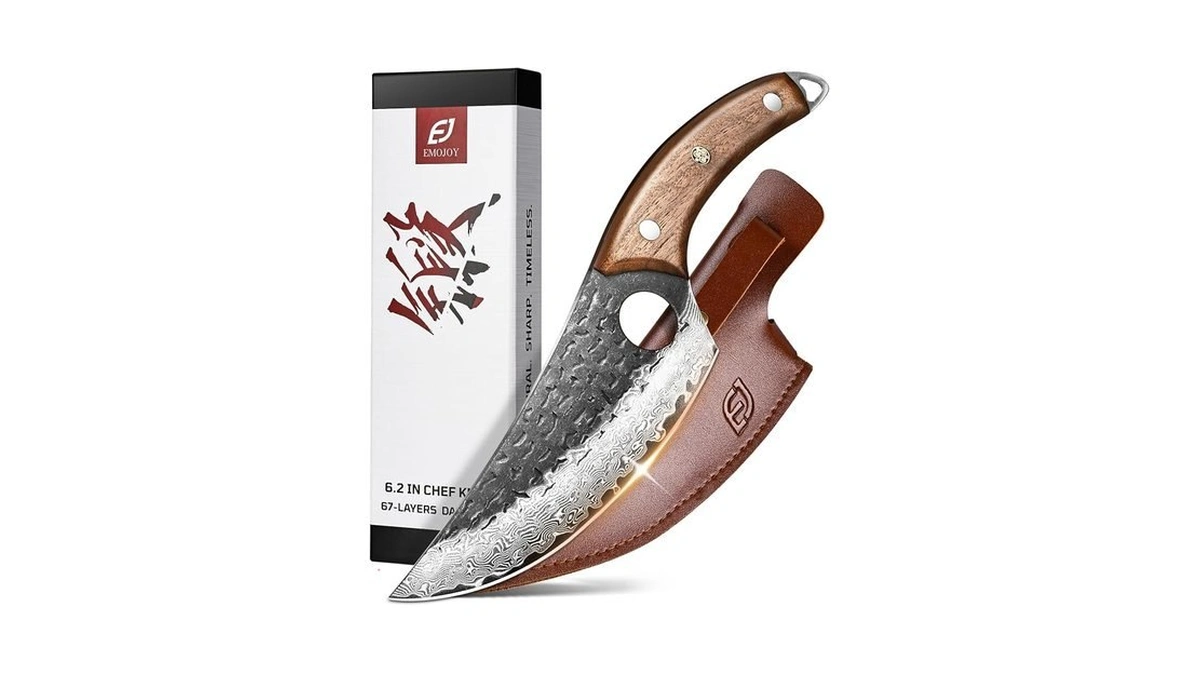 Emojoy Damascus Chef Knife, 67-layer Damascus Steel Kitchen Knife With