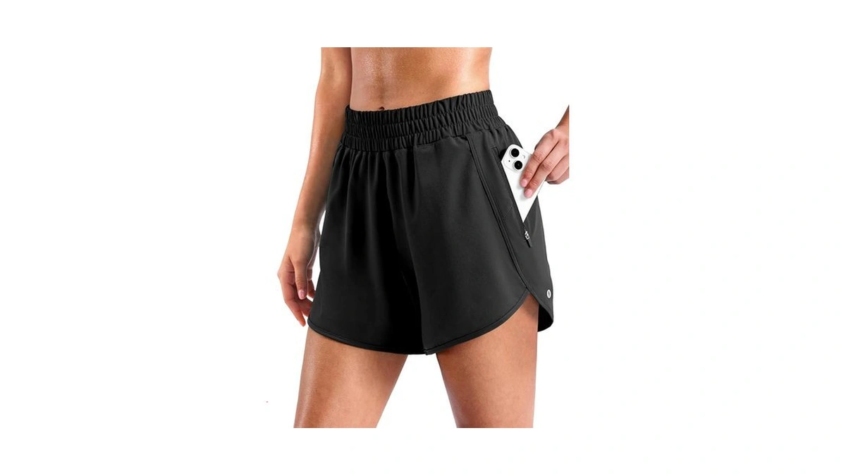 Santiny 3"/4" Athletic Running Shorts For Women Dolphin High Waisted