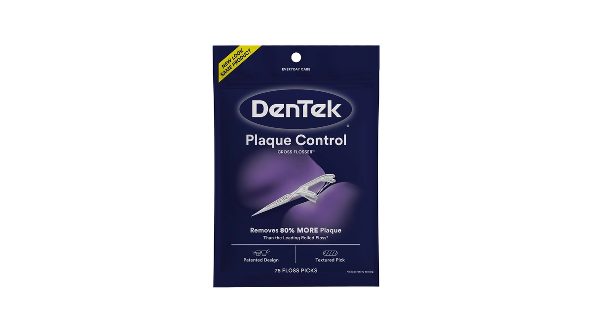 Dentek Plaque Control Floss Picks, X-shaped Cross Flosser Dental Flossers,