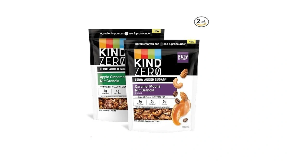 Kind Zero Added Sugar Granola Variety Pack, Gluten Free, Low
