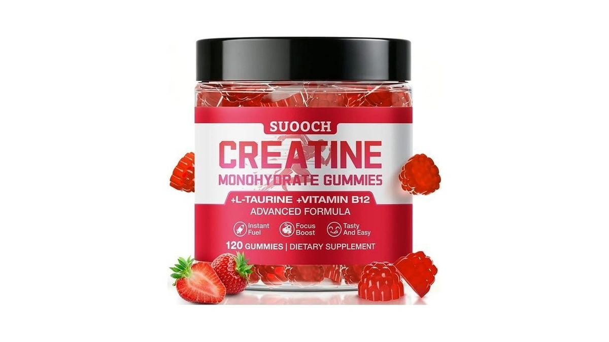 Creatine Gummies For Women, Creatine For Women 5000mg Strawberry Flavor