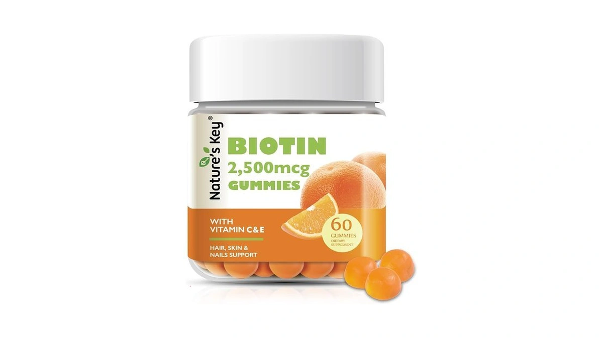 Nature's Key Biotin Gummies With Vitamin C And E, Support