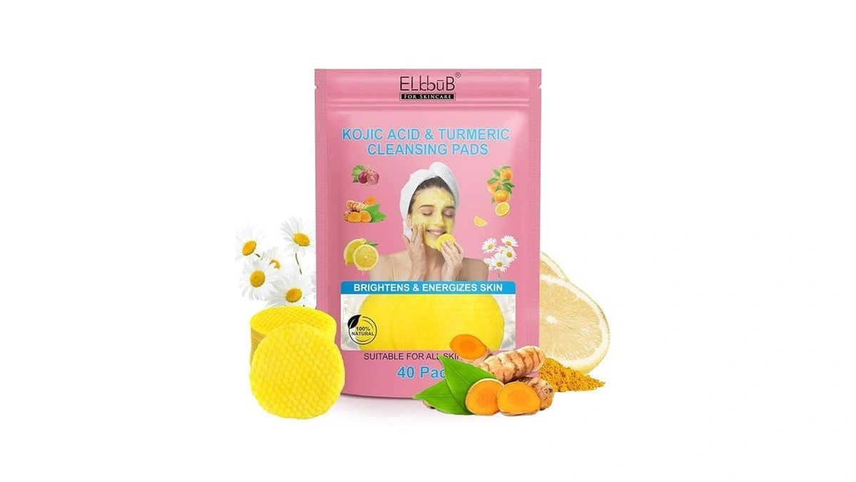 Turmeric Cleansing Pads, Kojic Acid Cleansing Pads - Gentle And