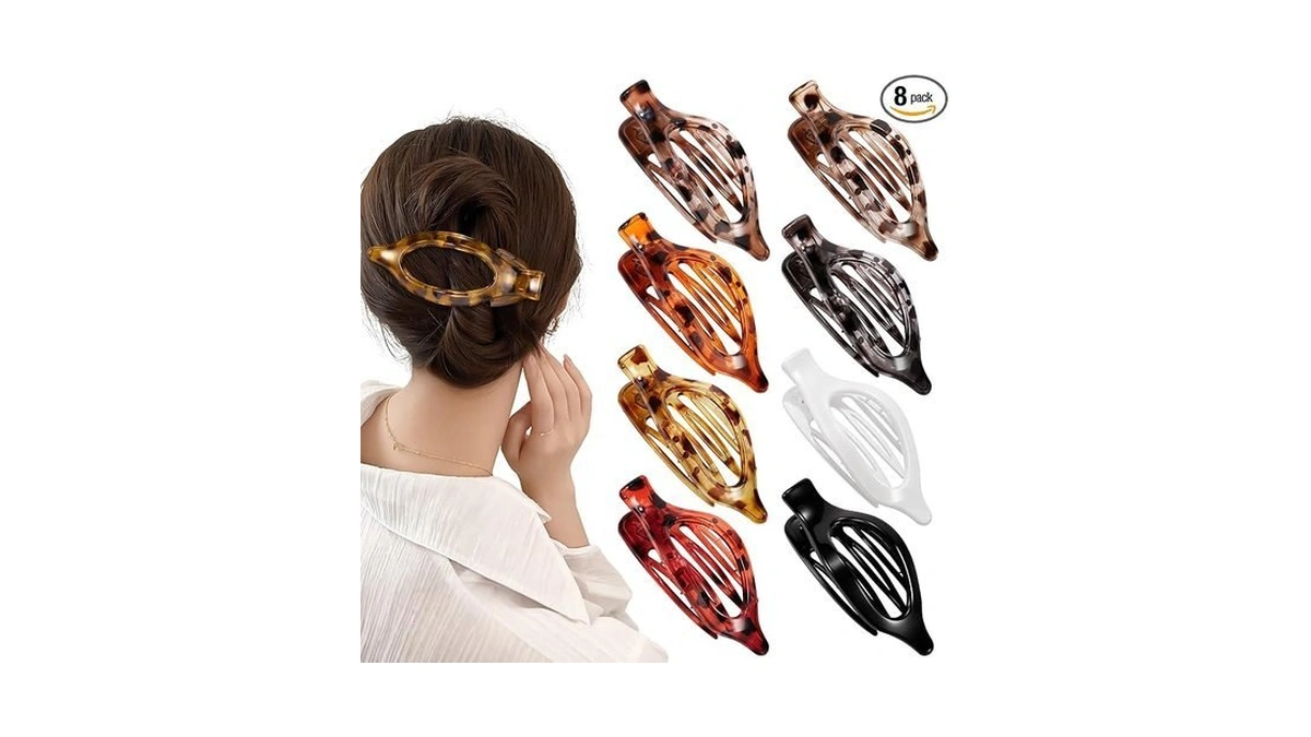 Obeoby 8 Pcs Flat Hair Clips For Women, French Duckbill