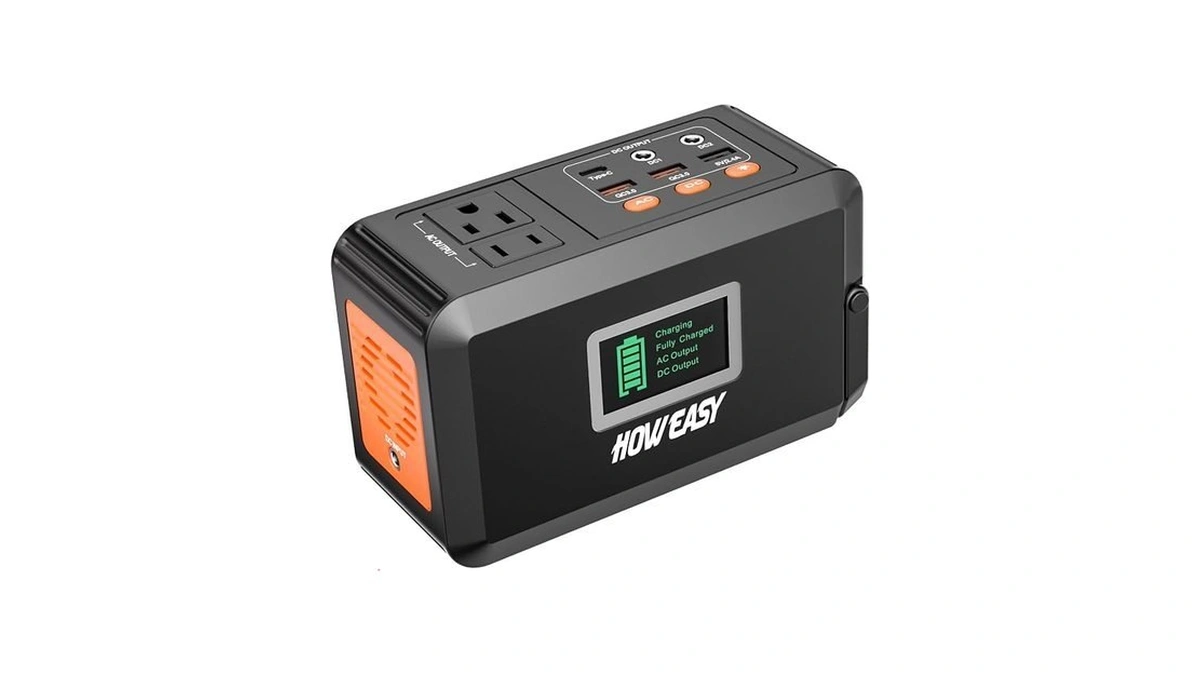 Howeasy Portable Power Station,120w(240w Peak) Solar Generator,88wh Lithium Battery Power