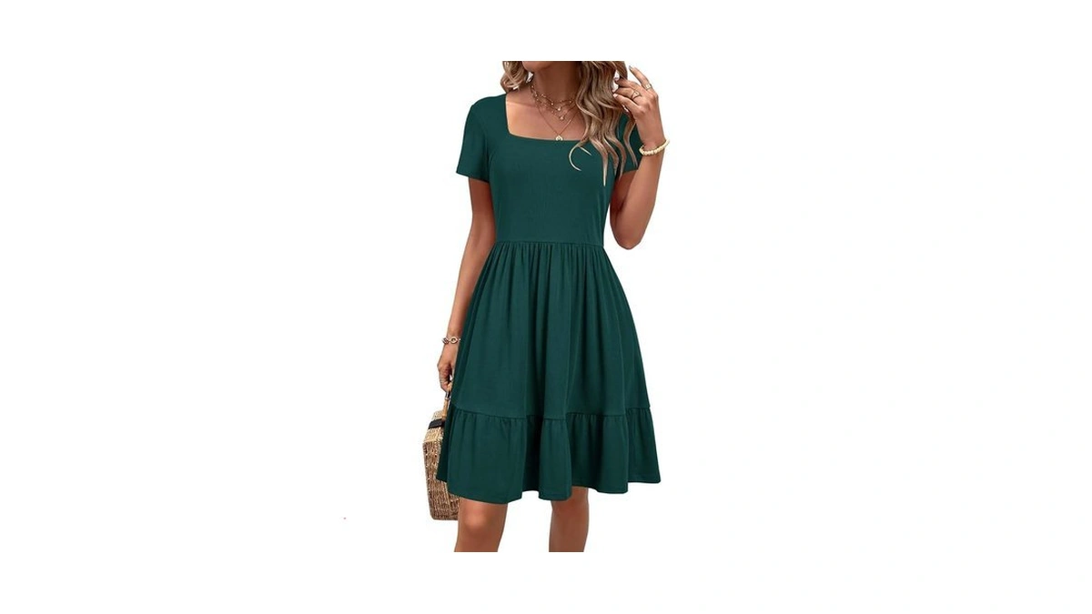 Newshows Women's 2026 Summer Dress Square Neck A Line Flowy