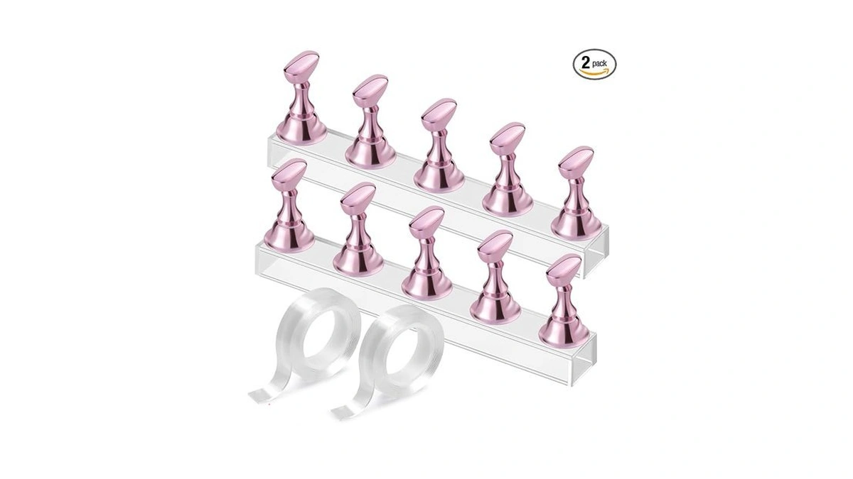 Etercycle Nail Stand Acrylic Nail Art Display Stand Practice Nail