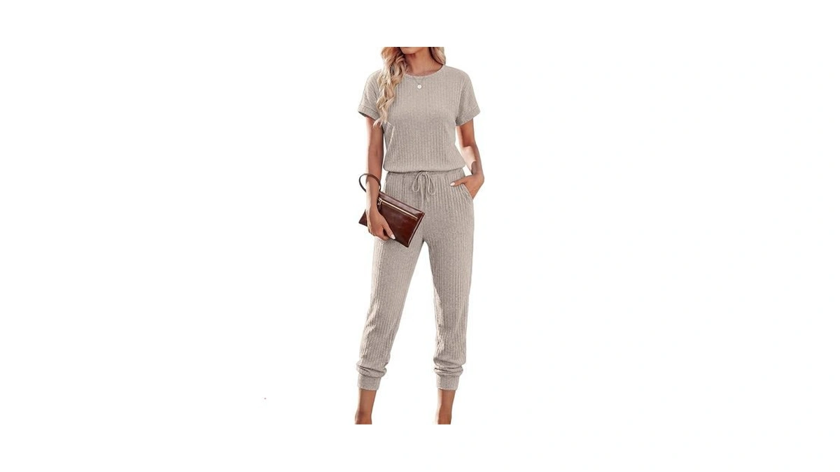 Ekouaer Rompers For Women Summer Jumpsuits Casual 2026 Outfits Ribbed
