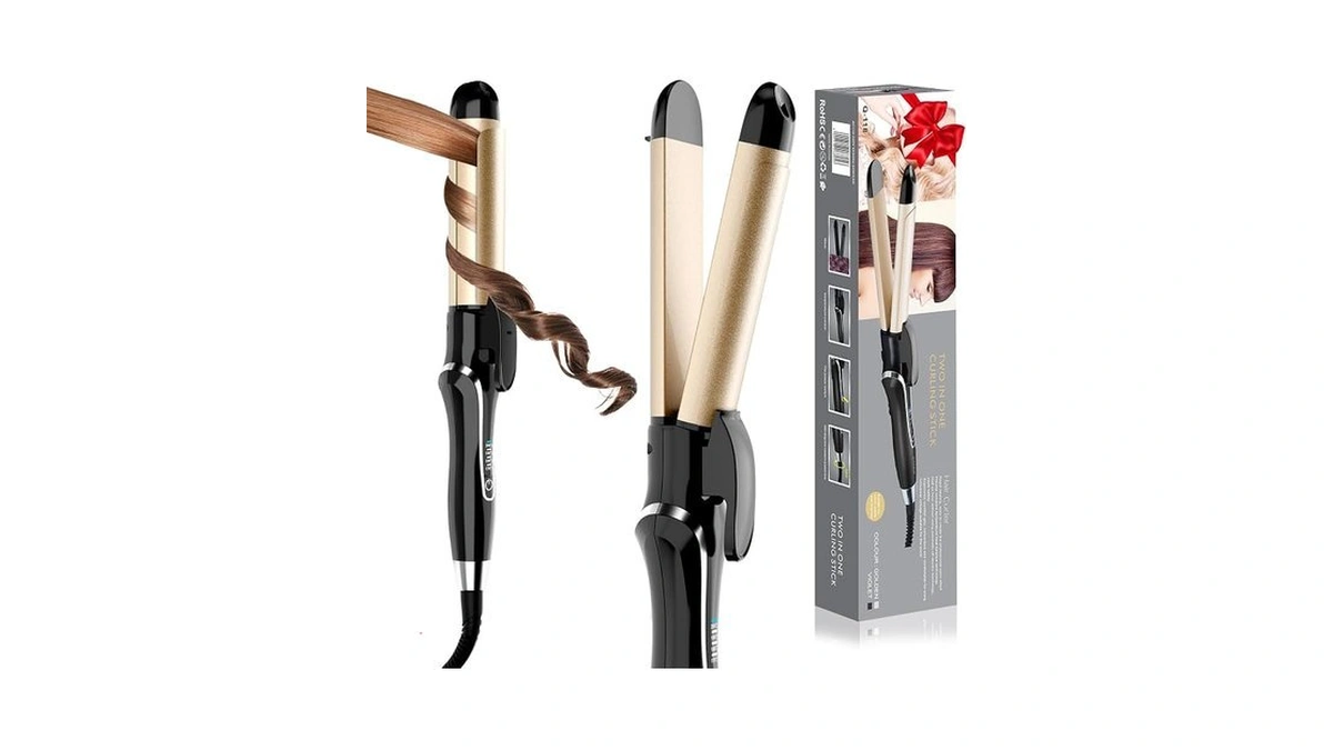 Curling Iron, 2 In 1 Hair Straightener And Curler, 1.25