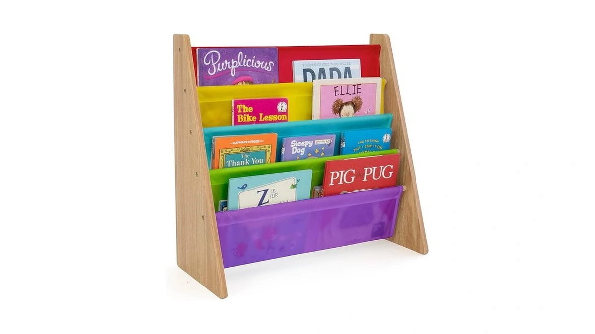 Humble Crew 4-tier Kids Bookshelf, Natural Wood/rainbow - Premium Book