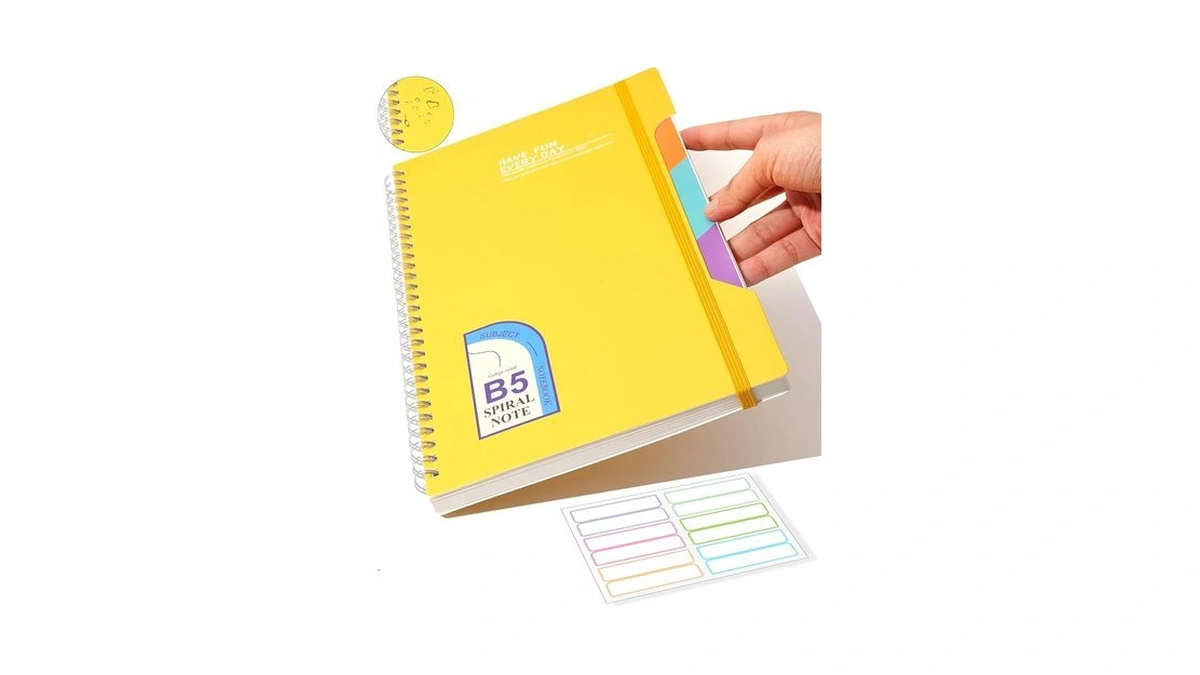 Cagie Spiral Notebook 6x9 College Ruled 7mm, Lined Notebooks For