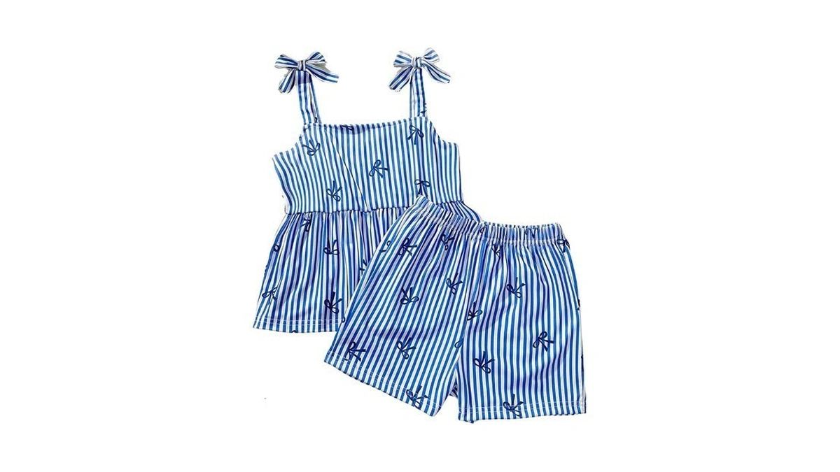 Zylvae Toddler Girls 2 Piece Summer Outfits 2-7 Years Sleeveless