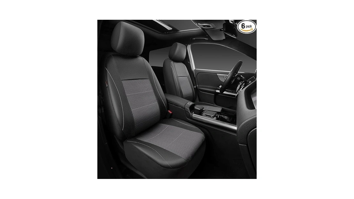 Horse Kingdom Faux Leather Two Front Car Seat Covers, 2