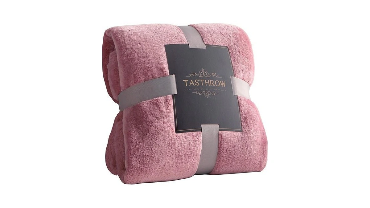 Tasthrow Large Flannel Fleece Throw Blanket, 50×70 Inch - Cozy