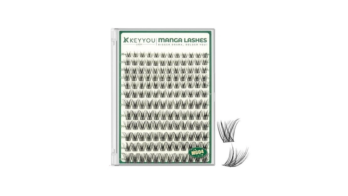 Keyyou Lash Manga Lash Clusters 8-18mm Fairy Eyelash Clusters Natural