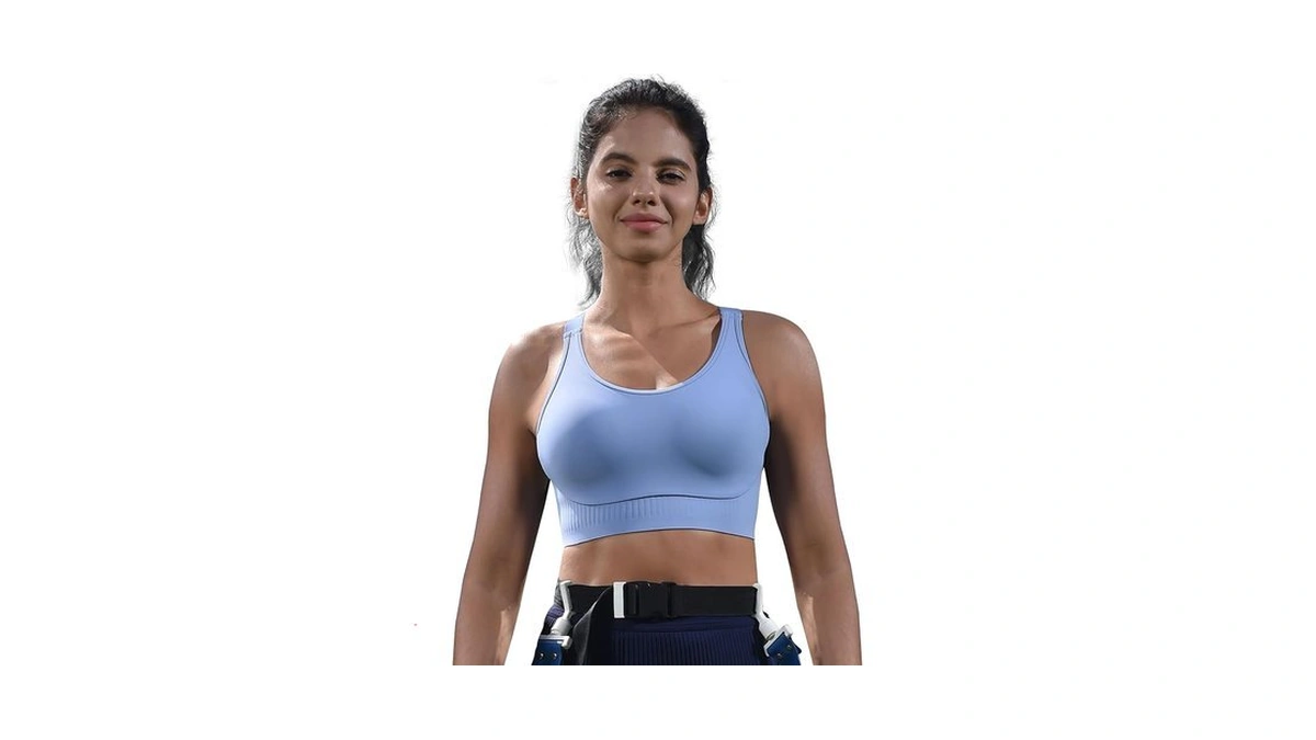 Cordaw Women's High Support Sports Bra, Adjustable Straps & Molded