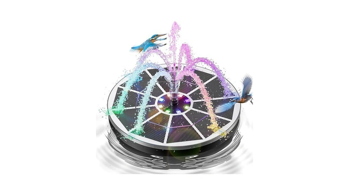 3.5w Solar Fountain,upgraded 100% Glass Panel Solar Bird Bath Fountain