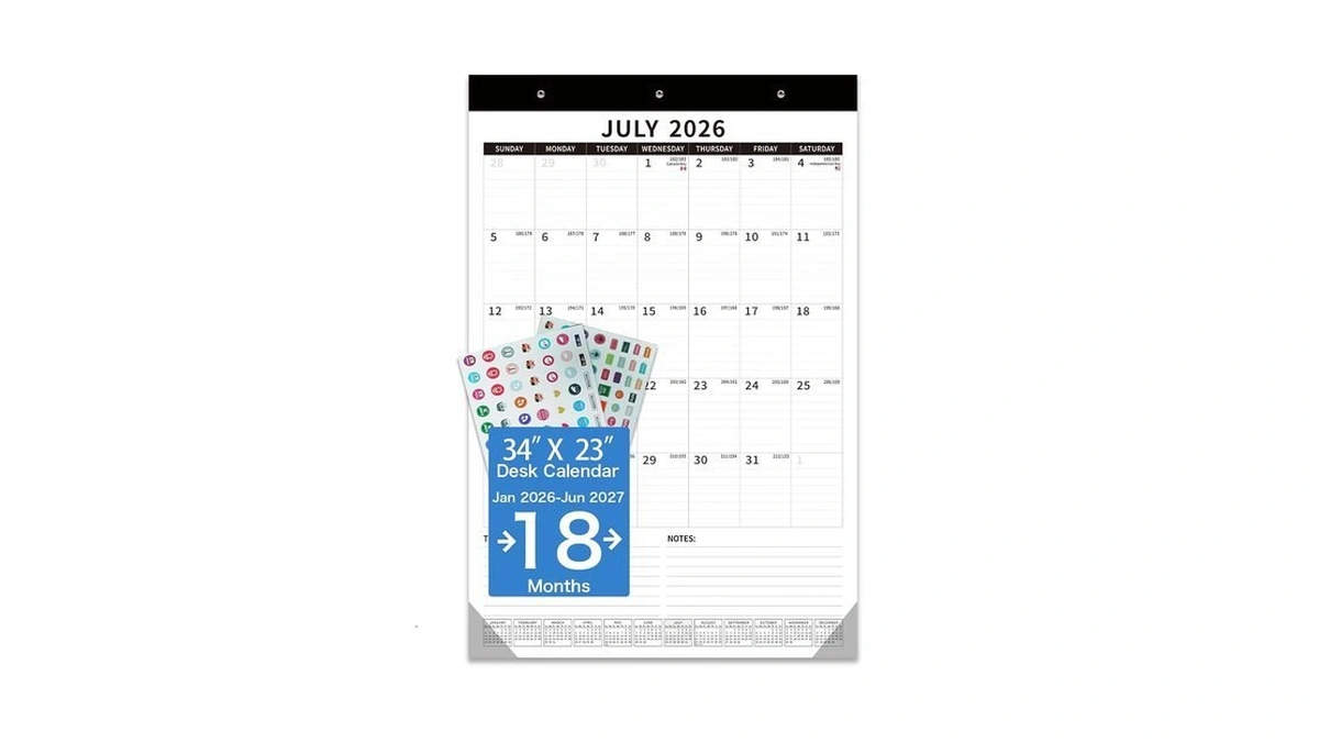 Desk Calendar 2026-2027 - Dayvorax Desk Calendar July 2026-2027 Dec,