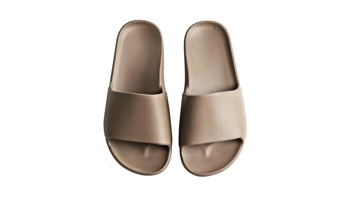 Vivasun Unisex Arch Support Slides Cushioned Non Slip Shower Sandals,brown