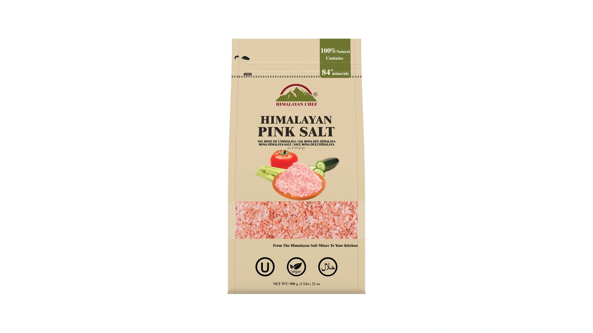 Himalayan Chef Pink Himalayan Salt Coarse Grain, 2 Lbs Bag