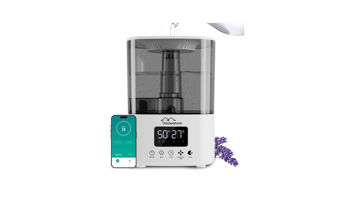 Azaeahom Smart Humidifiers For Bedroom, Top Fill 4l Cool Mist