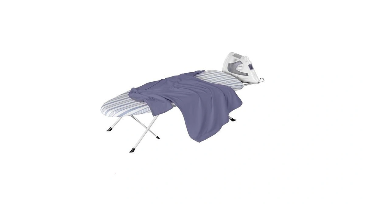 Honey-can-do Folding Tabletop Ironing Board With Iron Rest, Blue, 32”