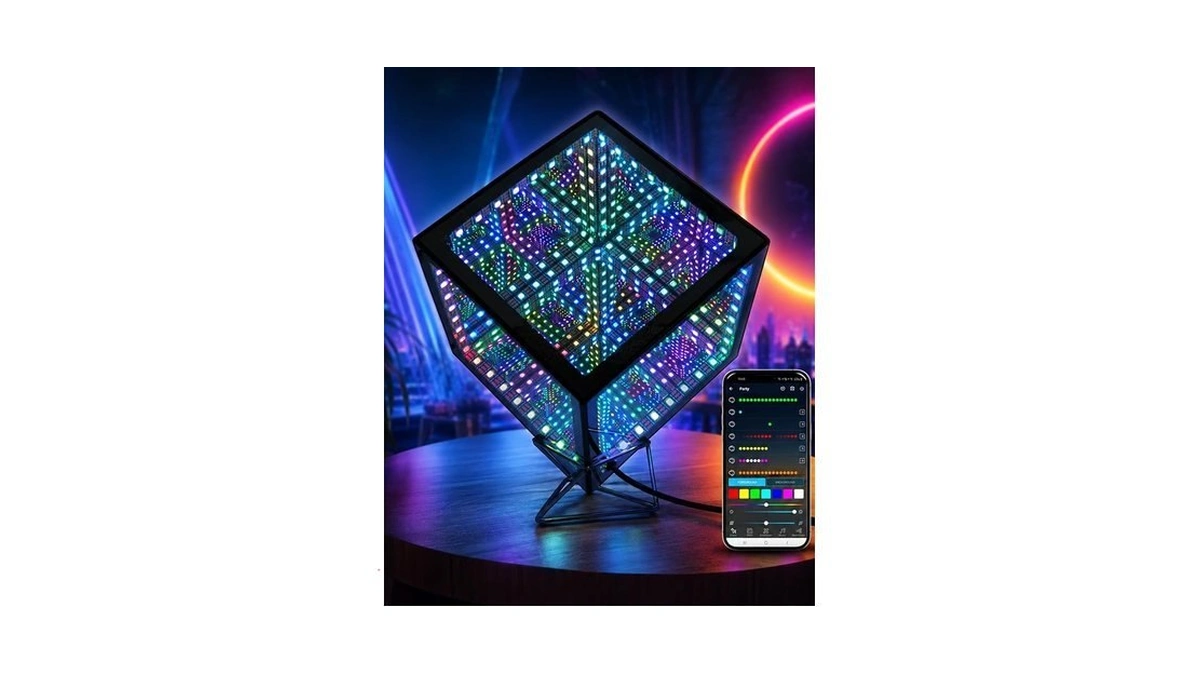 Tinyimi Infinity Mirror Hyper Cube Led Light, Rgb Gaming Room