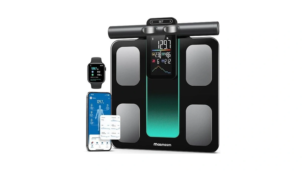 Smart Scale For Body Weight And Fat, 8-electrode Full-body Composition