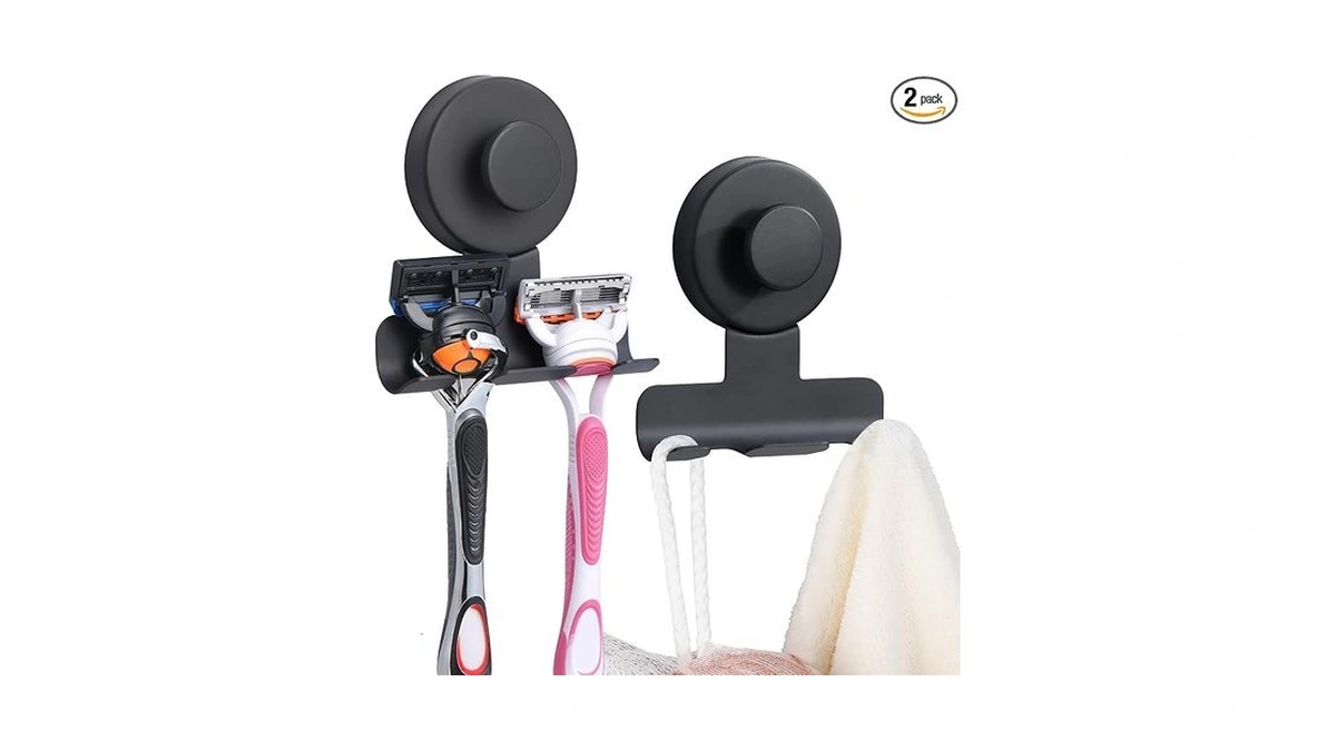 Supopular Razor Holder For Shower, Stainless Steel No-drill Shaver Hook