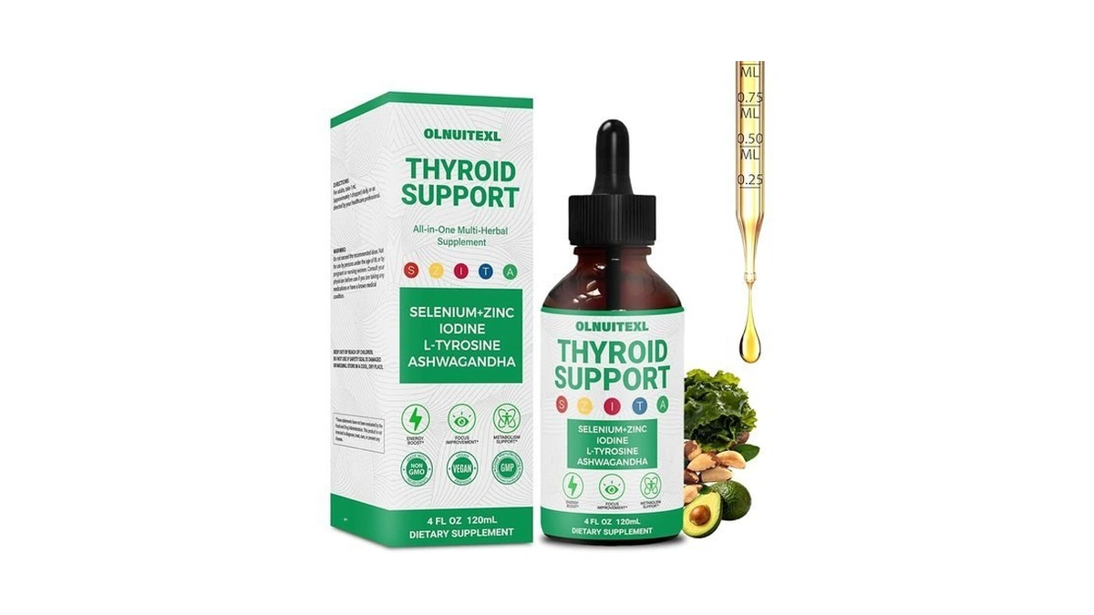 Olnuitexl Thyroid Support Drops For Women & Men, 120 Ml