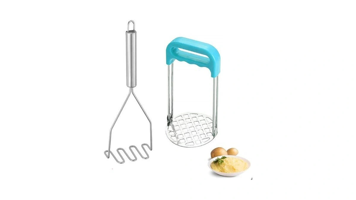 2 Pcs Potato Masher Set β Heavy Duty Stainless Steel