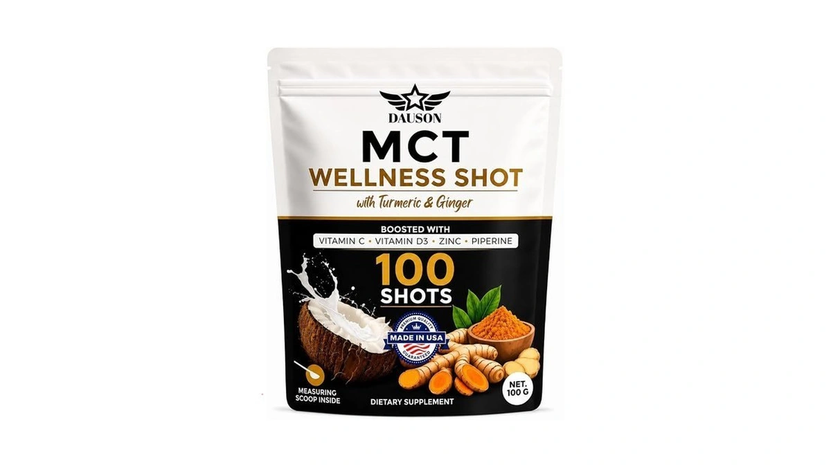 Dauson Mct Shots Boosted With Turmeric, Ginger, Vitamin C, D3,