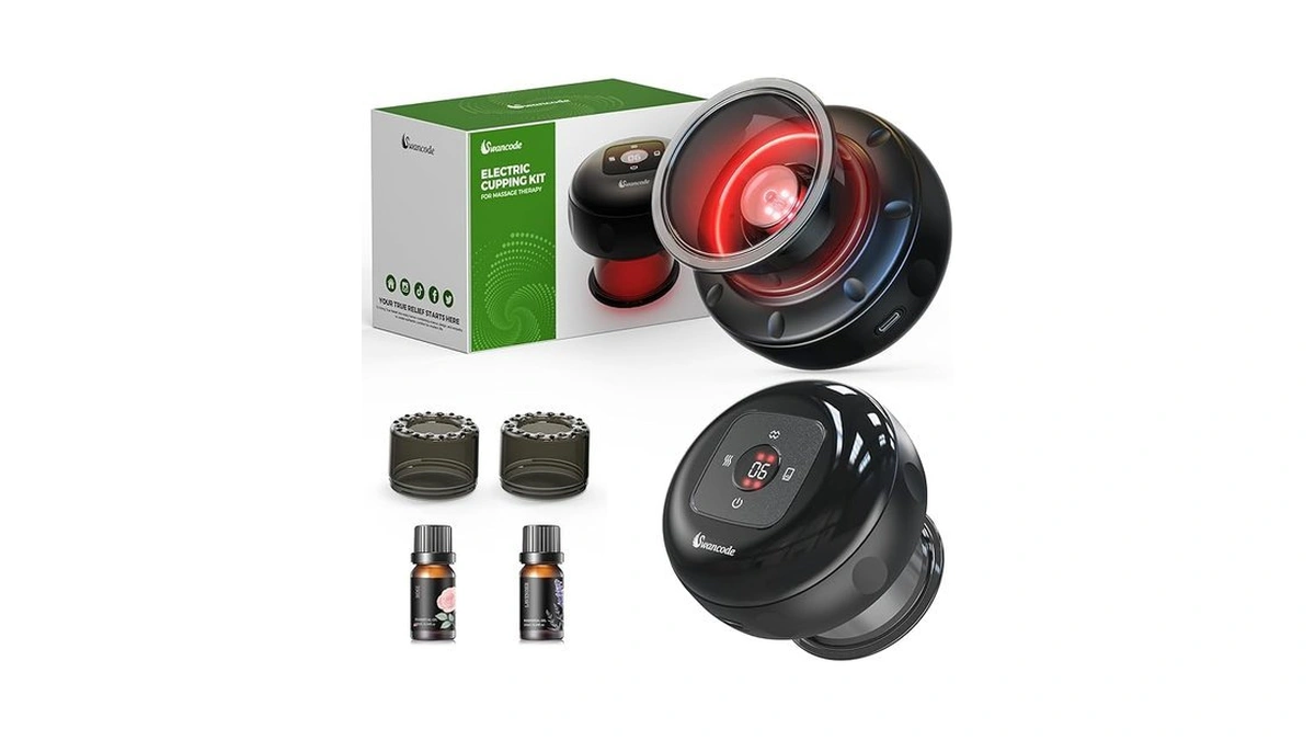 Swancode 2 Pack 5-in-1 Smart Dynamic Cupping Set, Electric Cupping