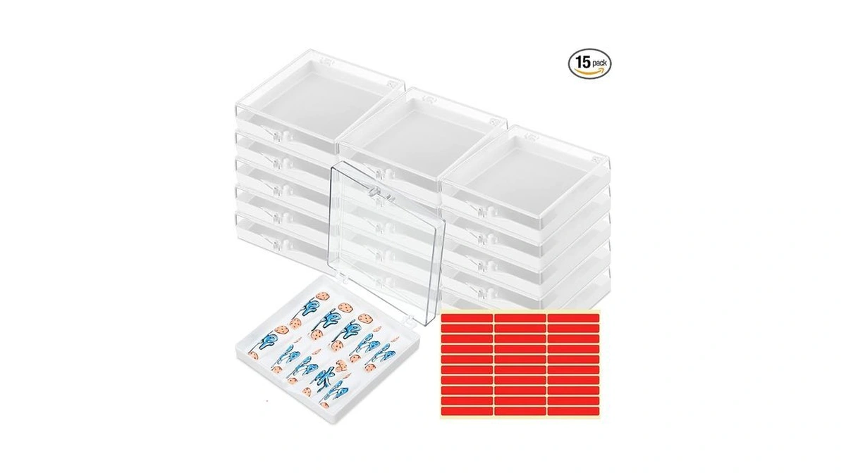 Landhoow 15 Pcs Press On Nail Boxes Nail Display Case