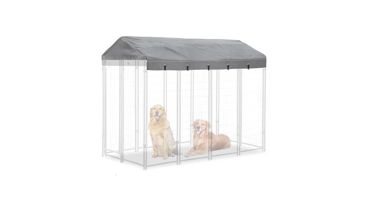 Hadisi ﻿outdoor Dog Kennel Replacement Top Covers Windproof Anti-uv 8'dx4'wx1.4'h.waterproof