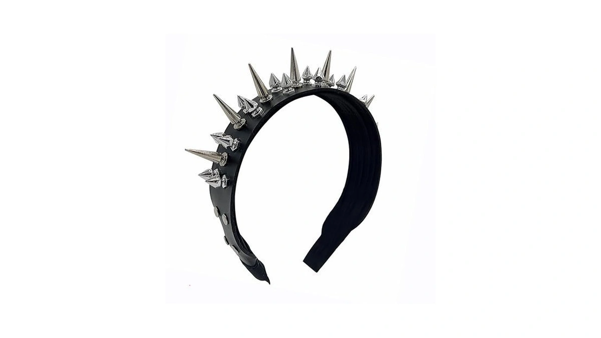 Atekatac Women Leather Headband Steampunk Spiked Headband Gothic Hairband (bs