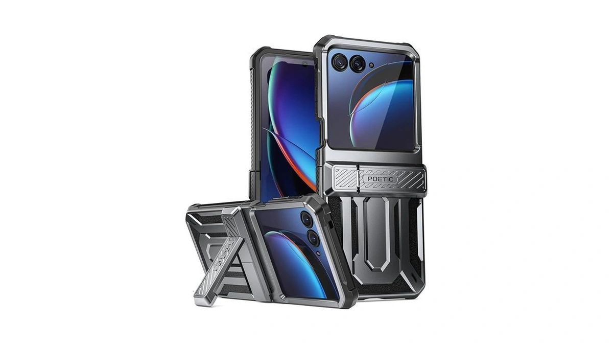 Poetic Spartan Case For Motorola Moto Razr + Plus 2023,[kickstand][hinge