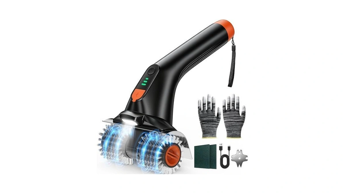 Ifunsky Electric Grill Brush, Ultra-high 80w Power Dual-head Cordless Rechargeable