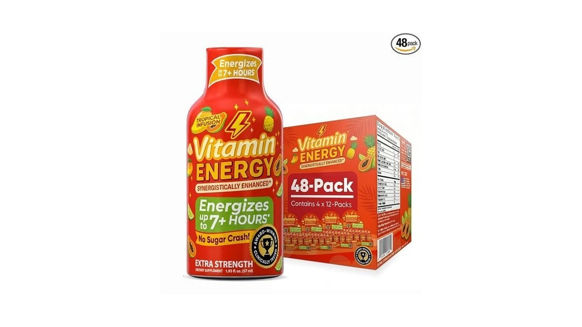 Vitamin Energy Tropical Infusion Extra Strength Energy Shot, 48 Pack