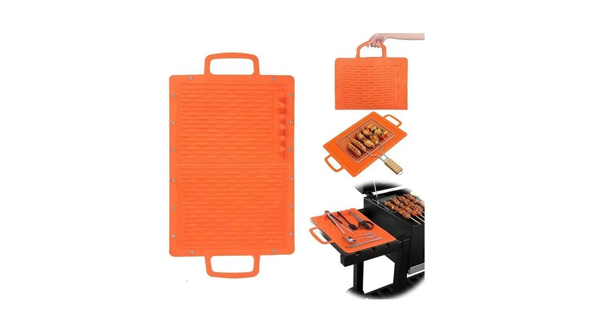 Lionroge Large Silicone Grill Mat, Foldable Silicone Griddle Tools Spatula