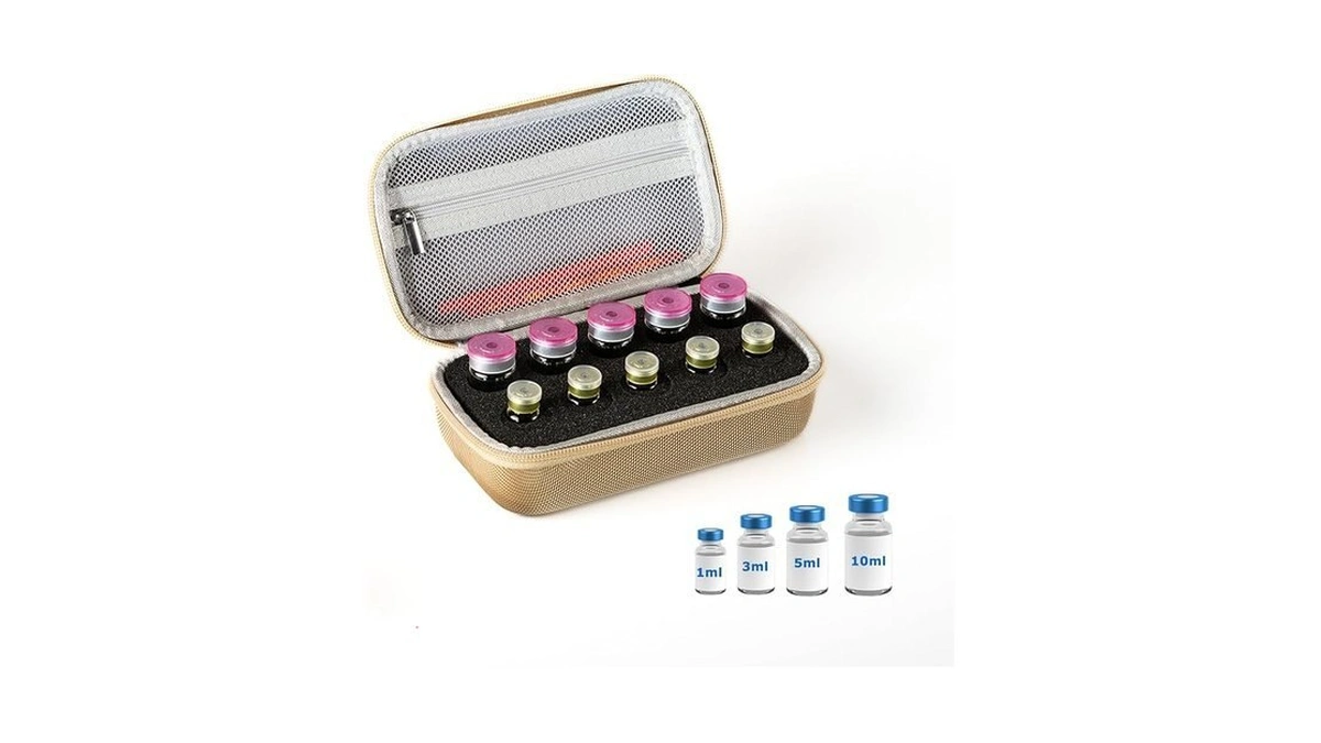 Jalowin Peptide Vial Case For Fridge, 10 Slot Insulin &