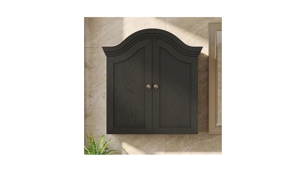Angrywin Bathroom Wall Cabinet, Black