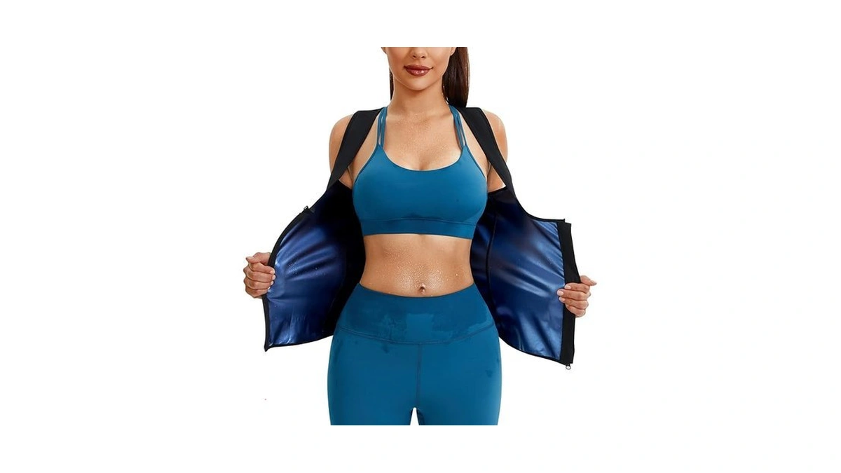 Junlan Sauna Suit Vest Waist Trainer For Women Zipper Sweat