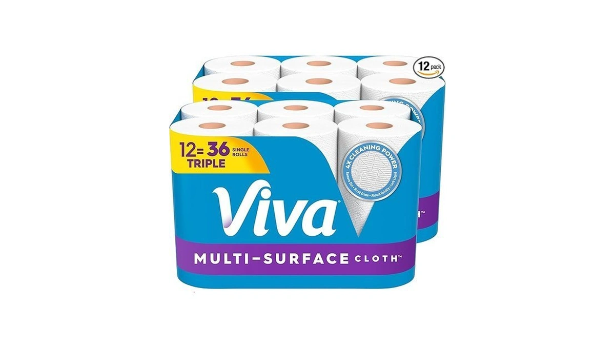 Viva Multi-surface Cloth Paper Towels, Choose-a-sheet Size, 12 Triple Rolls,