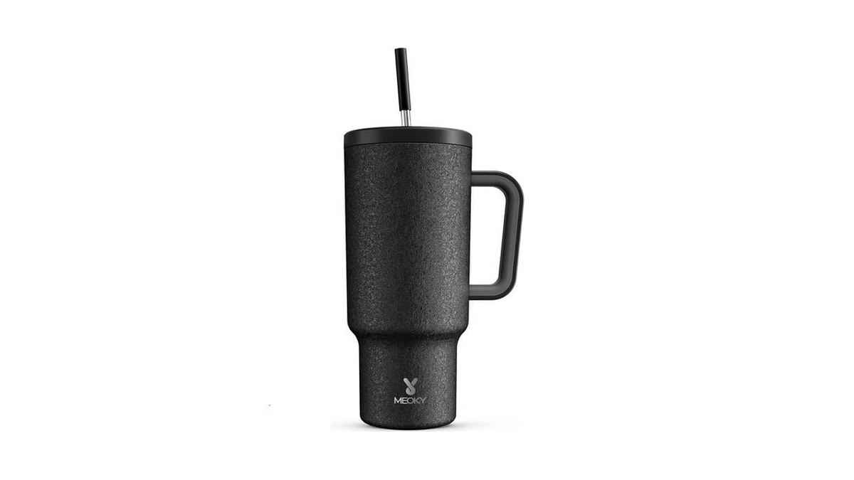 Meoky 40oz Tumbler With Handle, Leak-proof Lid And Straw, Insulated
