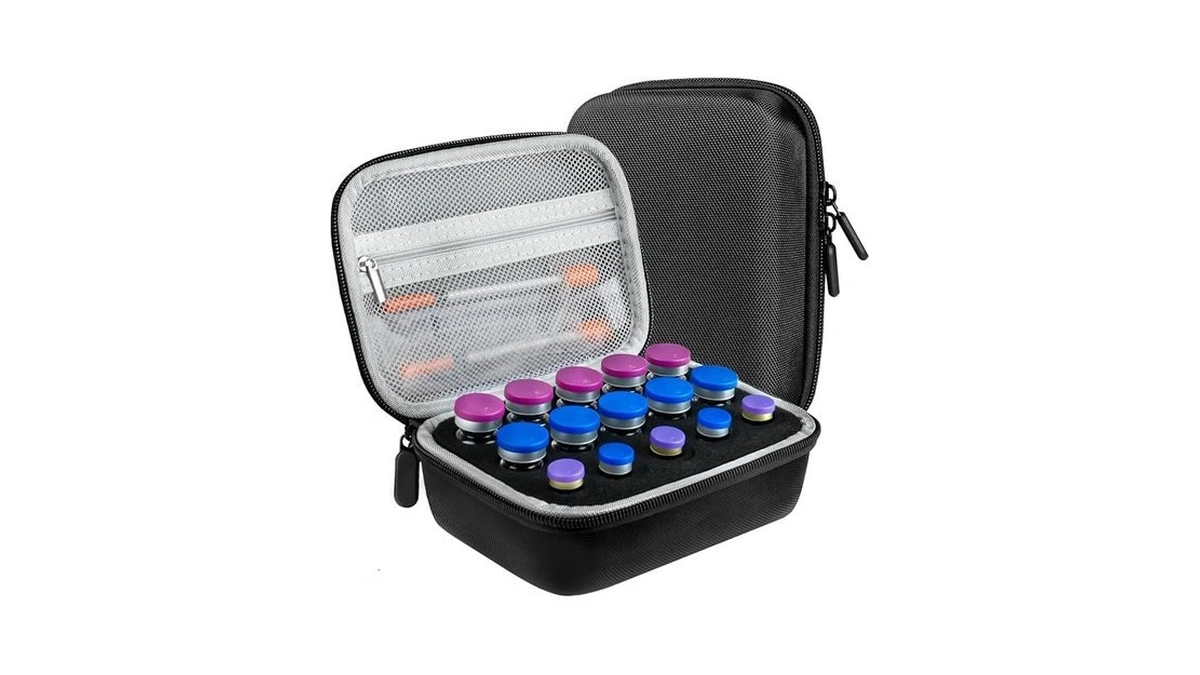 15 Slots Insulin Vial Protector Case, Peptide Storage Case For
