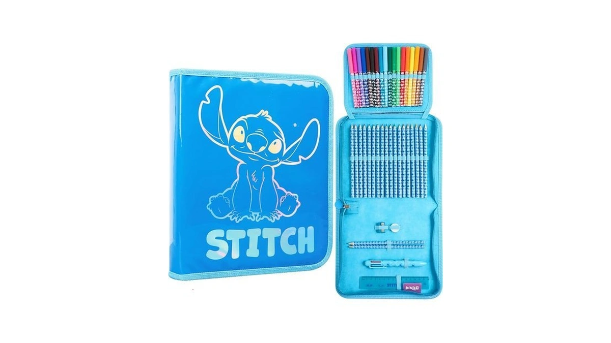 Disney Stitch Pencil Case For Girls Kids Tweens Colored Pencils