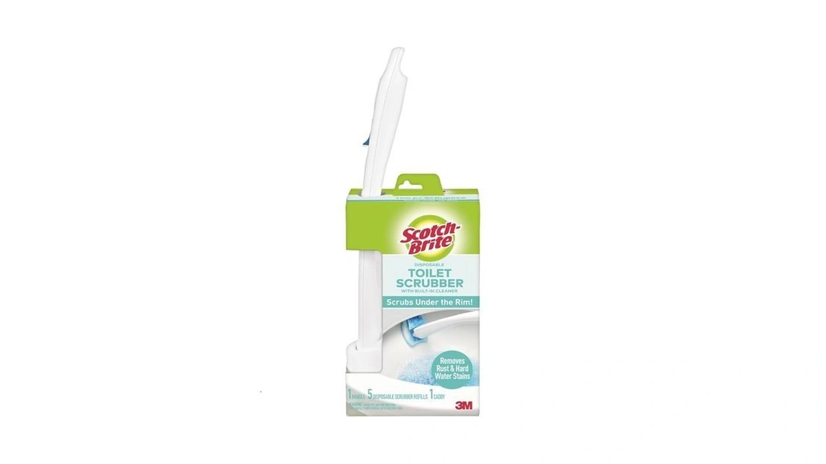 Scotch-brite Disposable Toilet Scrubber Starter Kit, Disposable Refills With Built-in
